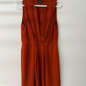 Le Chateau Sleeveless Midi Dress in Deep Rust
